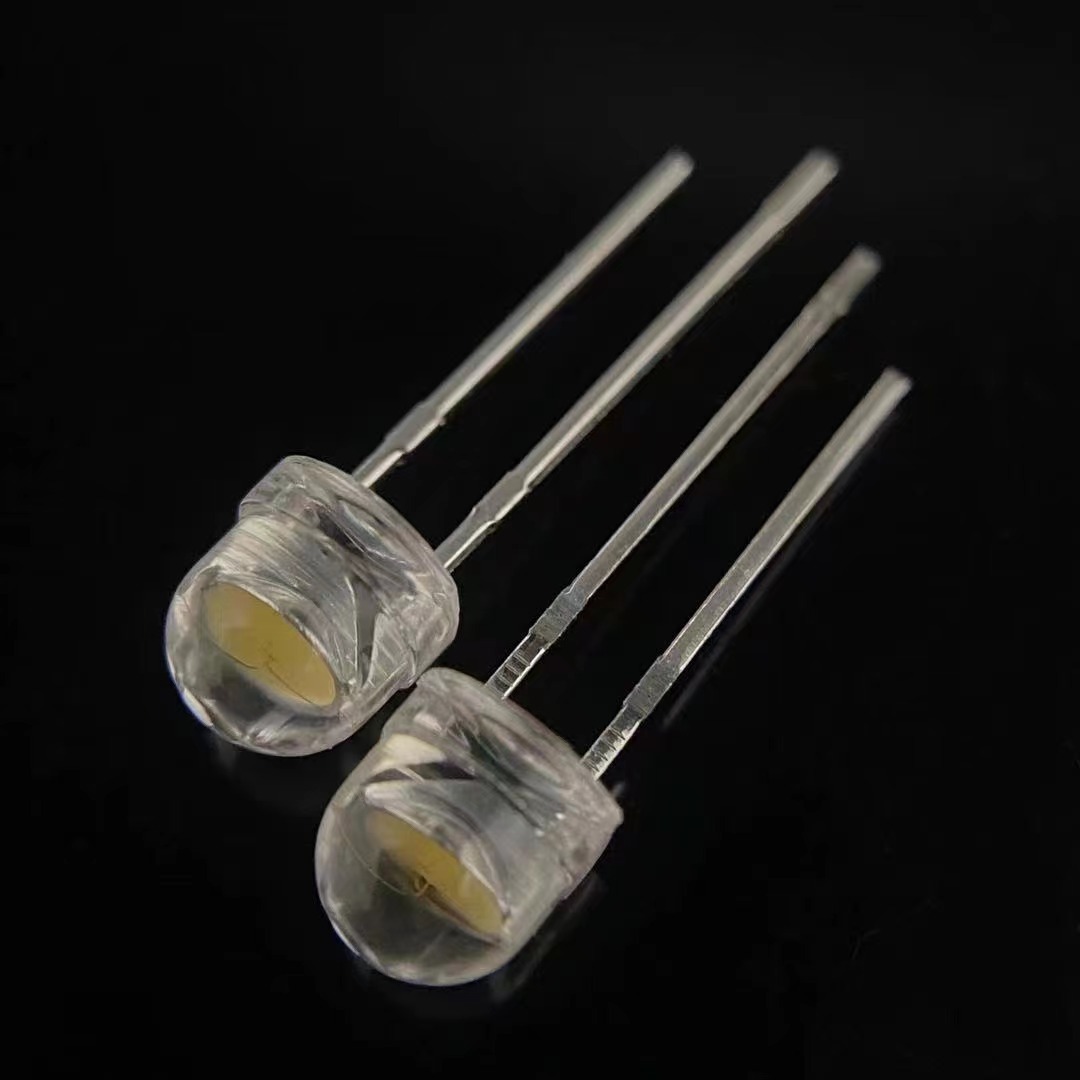 5mm straw hat white light LED light factory sealed Zina LED low light LED light with side-lighted diode tube