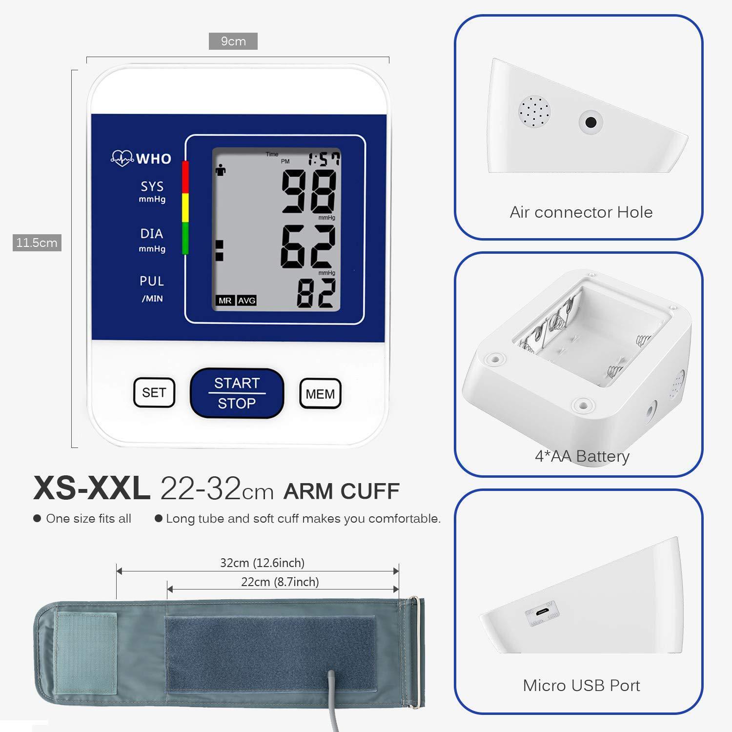 新款英文家用電子血壓儀電子血壓測量儀手臂式血壓計CE FDA MDL