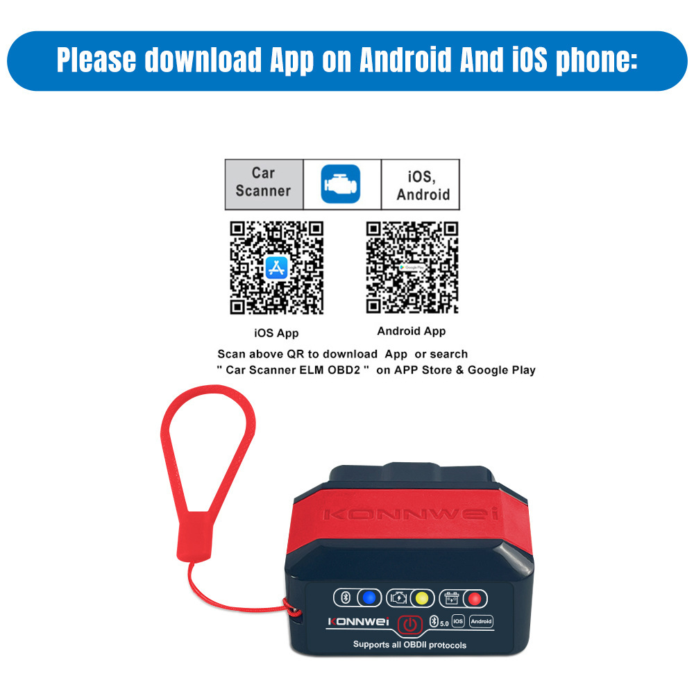 Konnwei's new KW905 Bluetooth 5.0 4.0 Car Fault Scanner