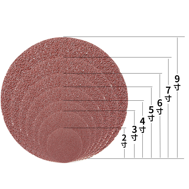 磨具厂家5寸植绒砂纸片气动打磨自粘砂盘50MM圆盘拉绒抛光打磨片
