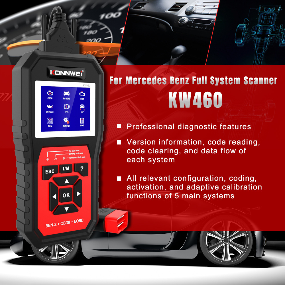 KW460 System-wide ABS Diagnostic Scanner for 11 special features