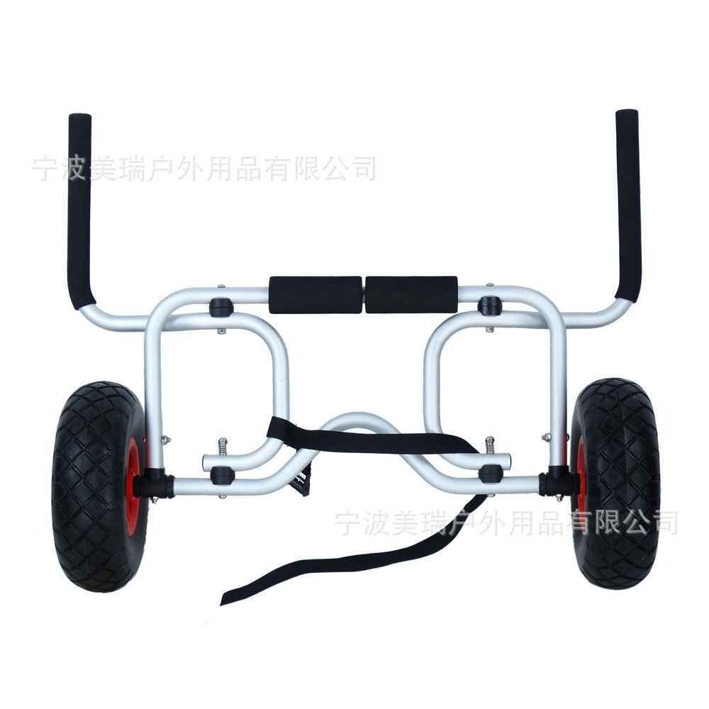 The manufacturer sells aluminum pole hull trailer, which folds the inflatable wheel multi-purpose canoe hull cart