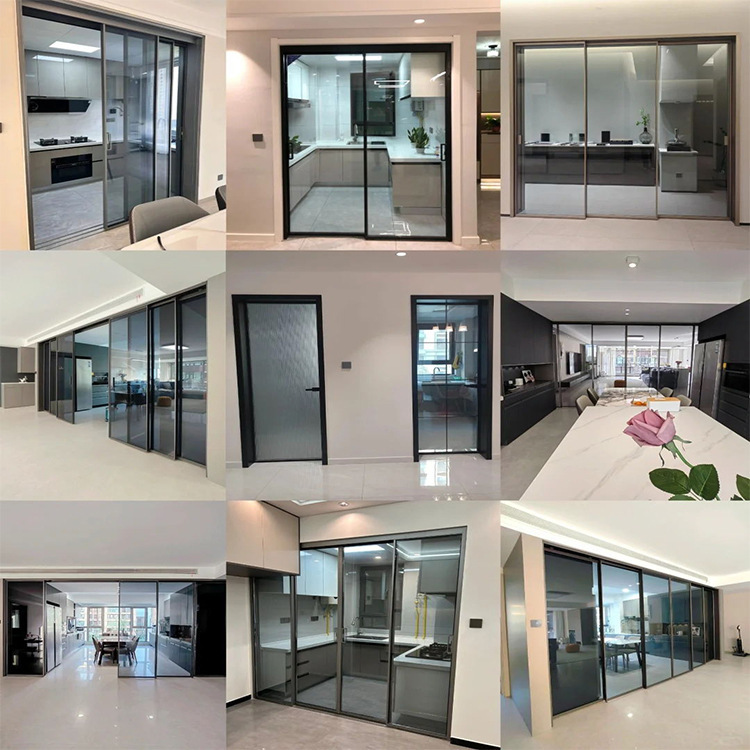 The very narrow kitchen pushes the aluminum alloy, the soundproof glass door, the kitchen pushes the balcony door and breaks the aluminium door and window.