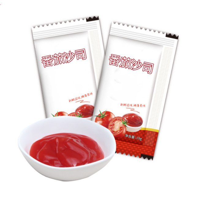 ถุงซอสมันฝรั่ง, 10g* 600 แพคเกจซอสมะเขือเทศ, ซอสทอดมือพาณิชย์ ซอสมะเขือเทศ