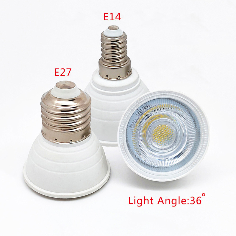 led-cup lamps customized for E14 E27 light source 6W spiral-pack indoor lighting glasses for aluminium lamps