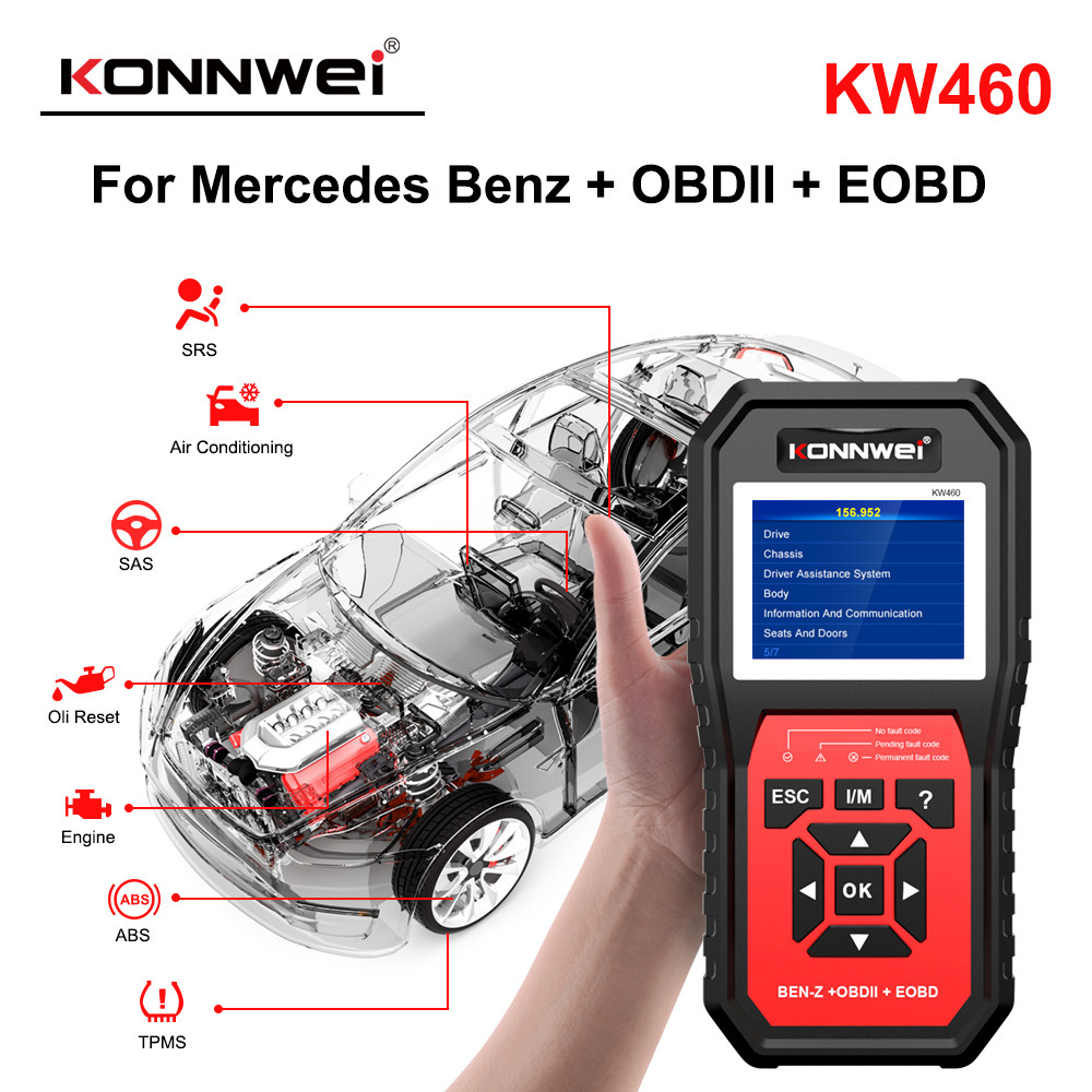 KW460 System-wide ABS Diagnostic Scanner for 11 special features