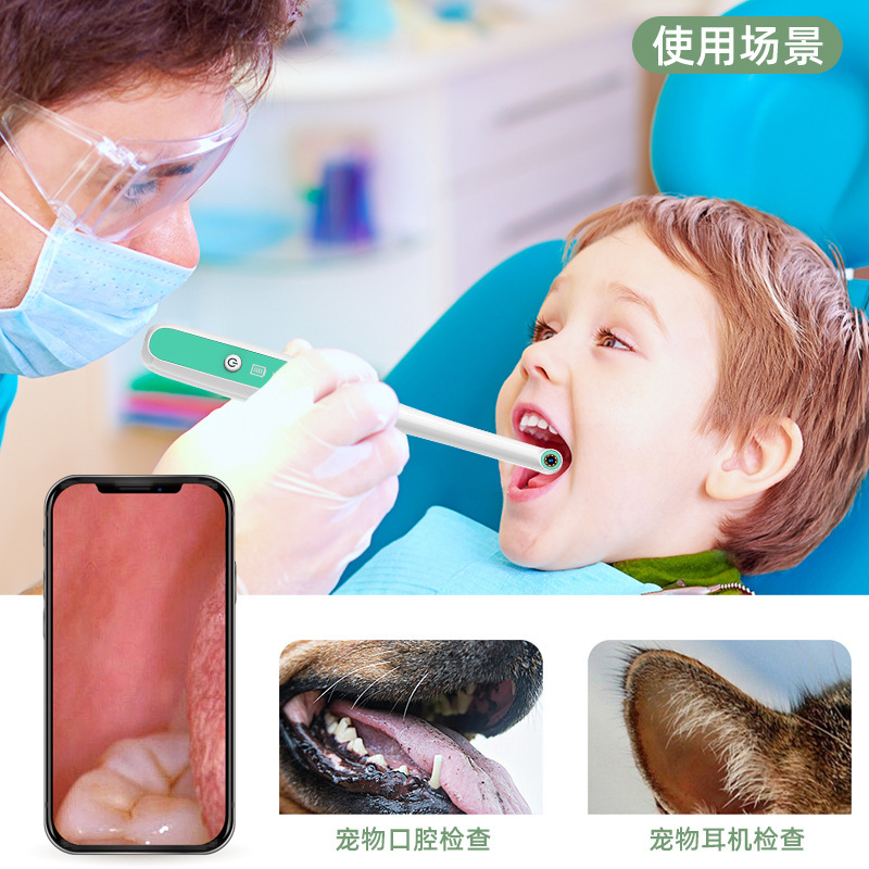 Photography video Wifi wireless dental endoscope, home medicine, oral skin examination, wifi mouth lens.