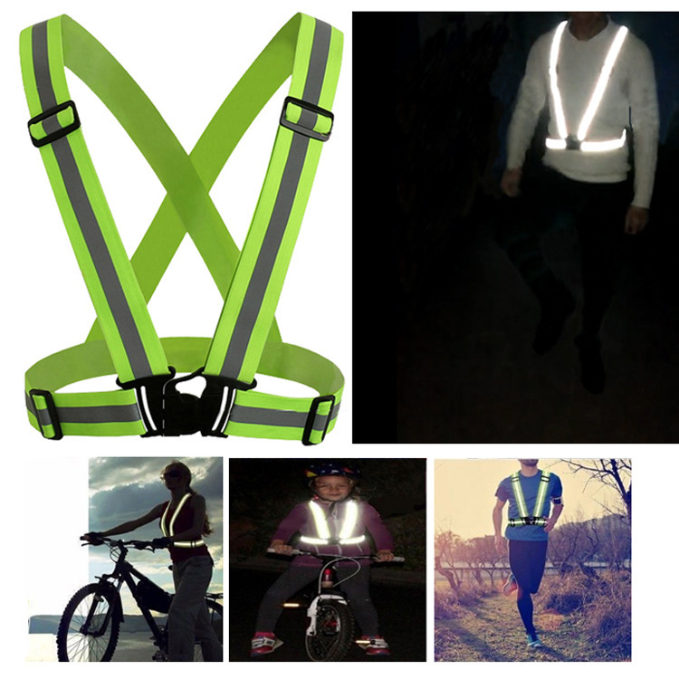 Cross-border use of reflectback belts for night-riding reflect shoulder bands to regulate reflector vests and vest reflectors.