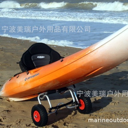 The manufacturer sells aluminum pole hull trailer, which folds the inflatable wheel multi-purpose canoe hull cart