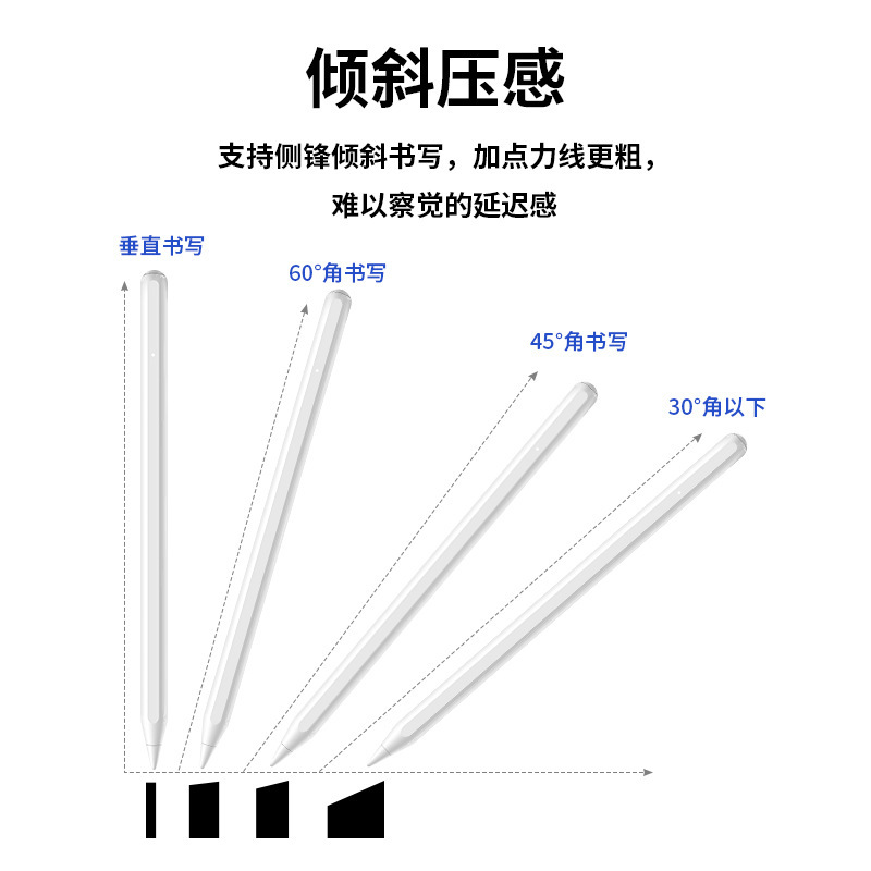 磁吸充电触屏笔适用苹果apple pencil手写笔iPad触控笔电容笔批发