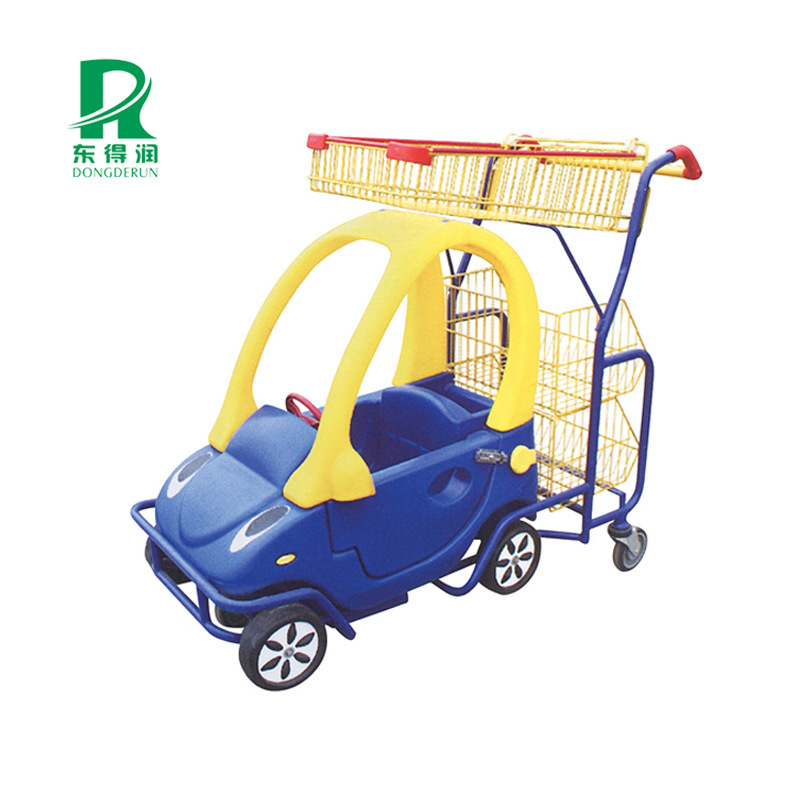 超市彩色金屬童趣車 商場兒童小孩手推車 兒童購物車