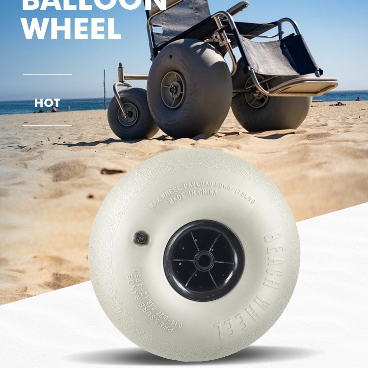 The manufacturer customizes 16 inches of beach wheels, gas tankers, rowing boats, surfboard beach trailers to replace tyres.