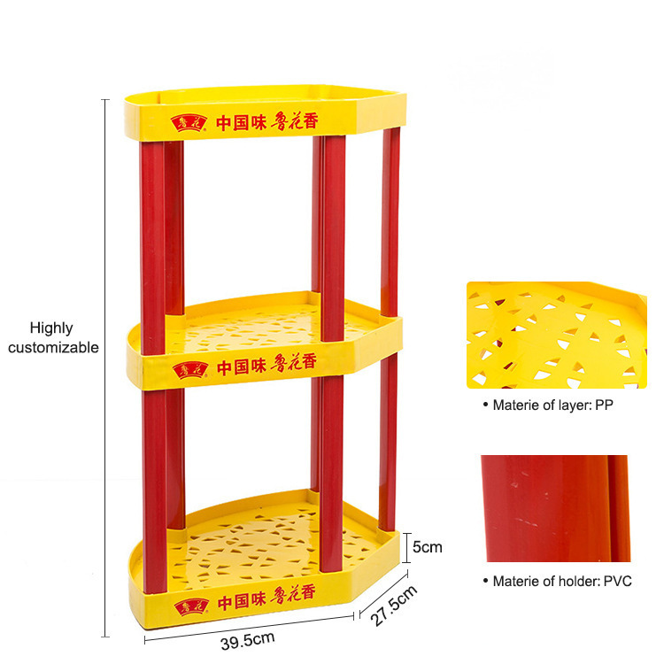 A three-storey milk display set of 82*44 slabs of oil and plastics used by merchants for drinking water and water