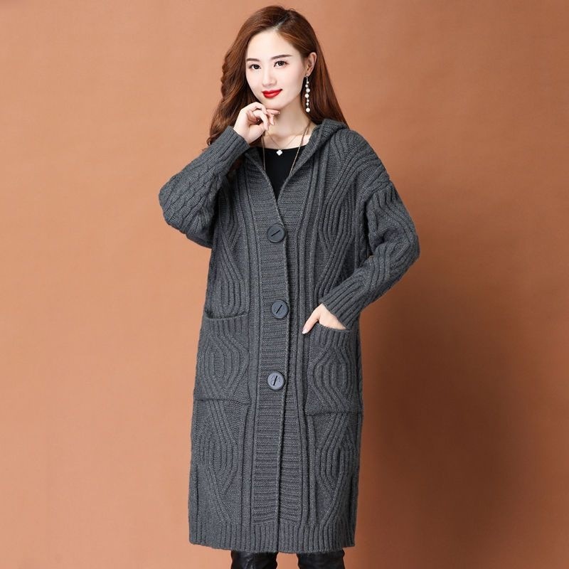 The Korean version of warmer than a knack, a warmer knitted shirt in the autumn and winter, a loose hat to the collar.