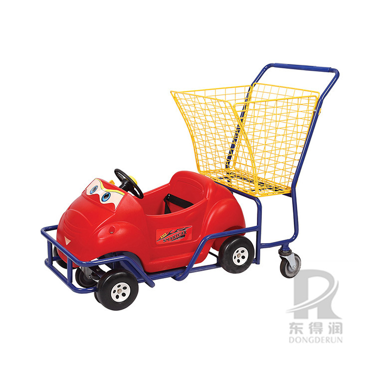 超市彩色金屬童趣車 商場兒童小孩手推車 兒童購物車