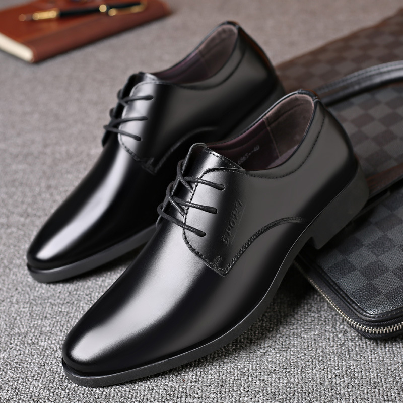 Men's oxen-skin business shoes are in English and Korean wedding shoes.