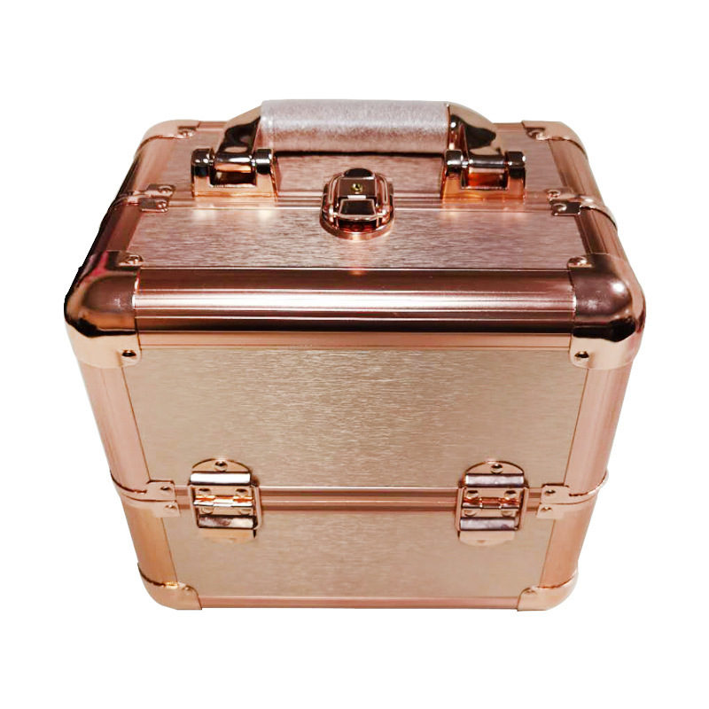 The rose gold handiwork box, multi-purpose hairdresser kit, with the embroidery nails.