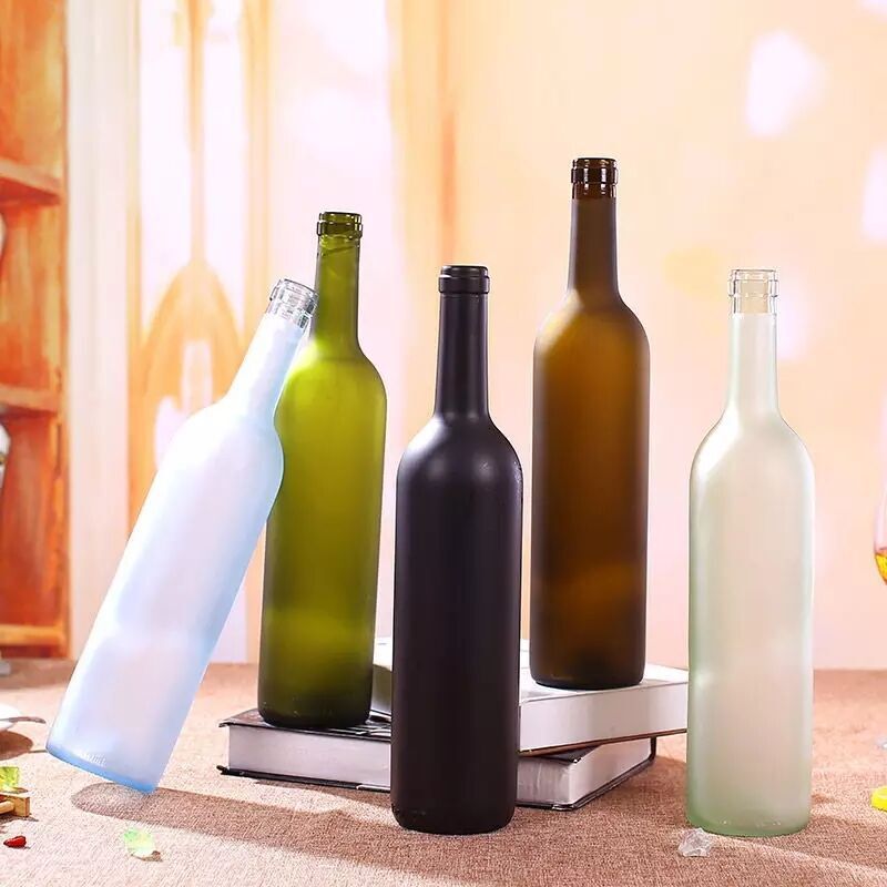 Dust 750 ml green wine bottle, transparent tea wine bottle, fermenter bottle, self-made glass empty