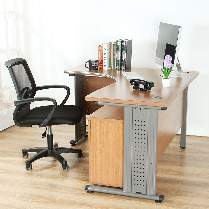 A1 Steel Leg Table Supervisor table, Korean-style, two-person computer-to-desk staff table, L-to-office computer table