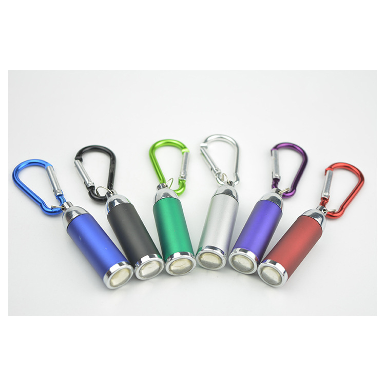 LED Aluminium alloy button flashlights, mini-facing cross-border key buttons, promotion gift Logo.