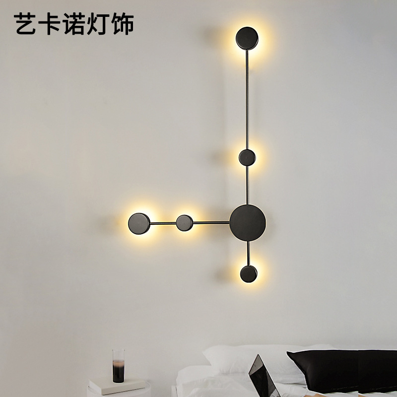 Northerner thane bedroom header creative headlight designer art light, very simple living room couch background wall decorator