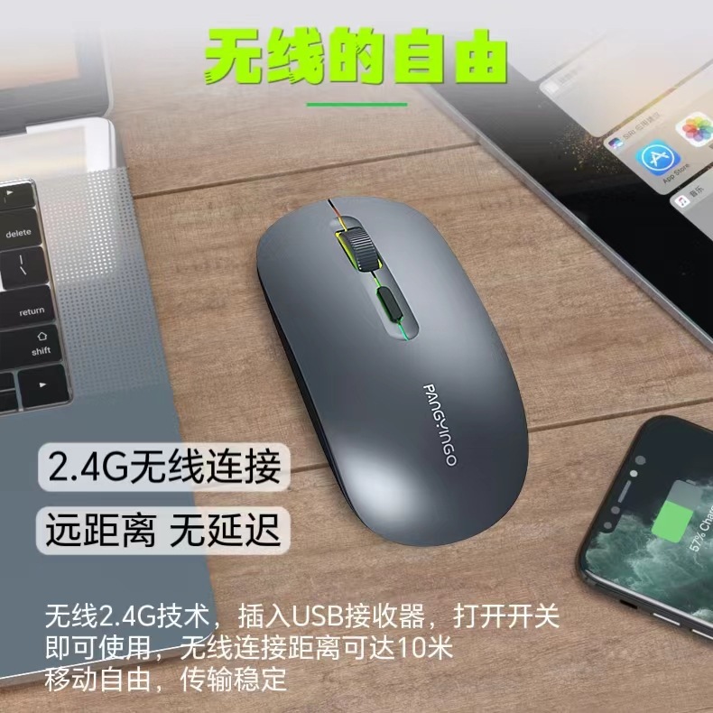 New Wireless Mouse Charged Silent Office Cute-Dazzle-Ray-Ray Plant directly to the spot bluetooth wholesale.