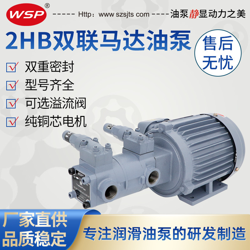 厂家直销 WSP一体型双联泵 TOP-208HBM+210HB马达双联泵 摆线泵