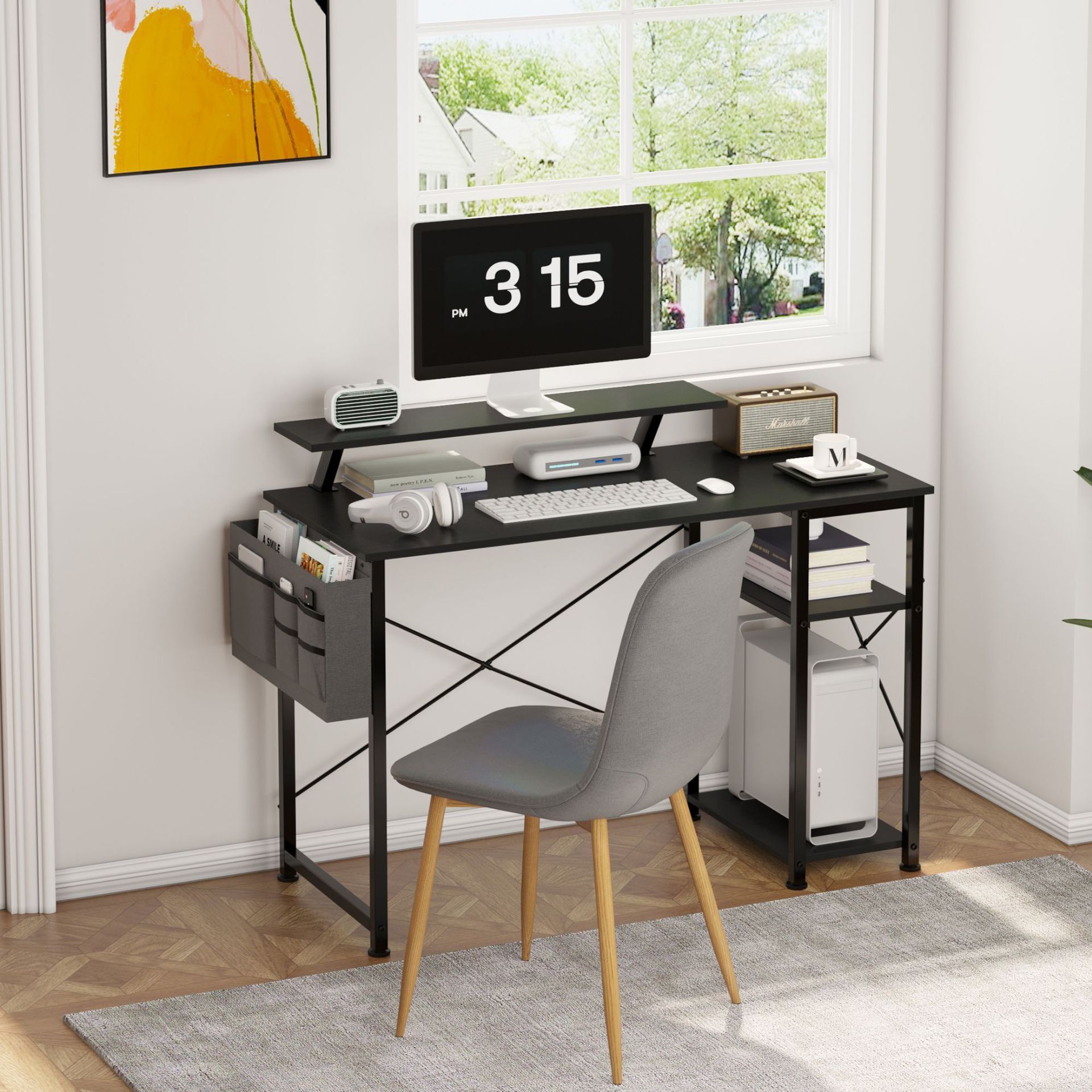 A simple desktop home writing desk for students, a desk-bedroom study table with a simple board table