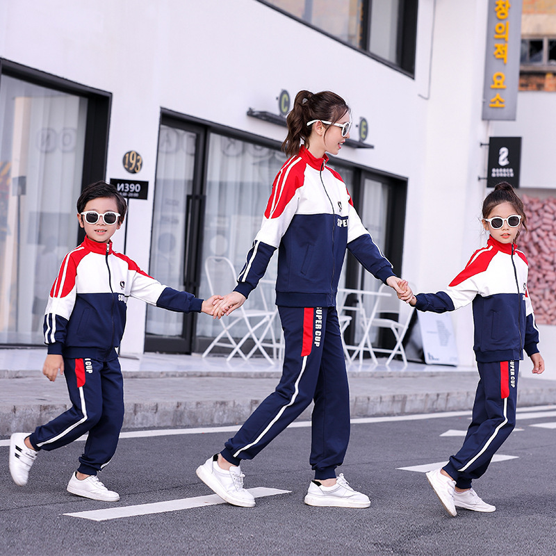 亲子装幼儿园校服全家母子母女运动会老师套装春秋儿童小学生班服