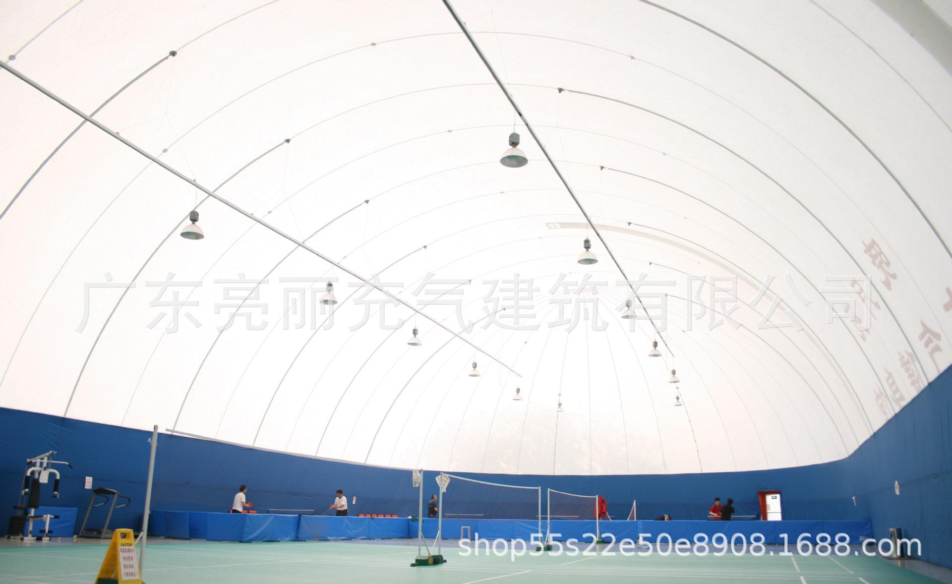 Professional succession design for installation of a badminton field inflatable membrane engineering, large inflatable membrane structure