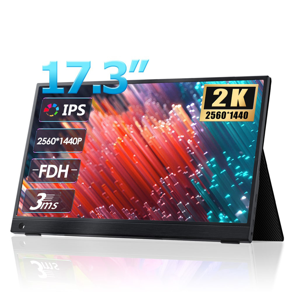 New 2.5K portable monitor 17.3 iPS laptop type-c computer hdmi extension