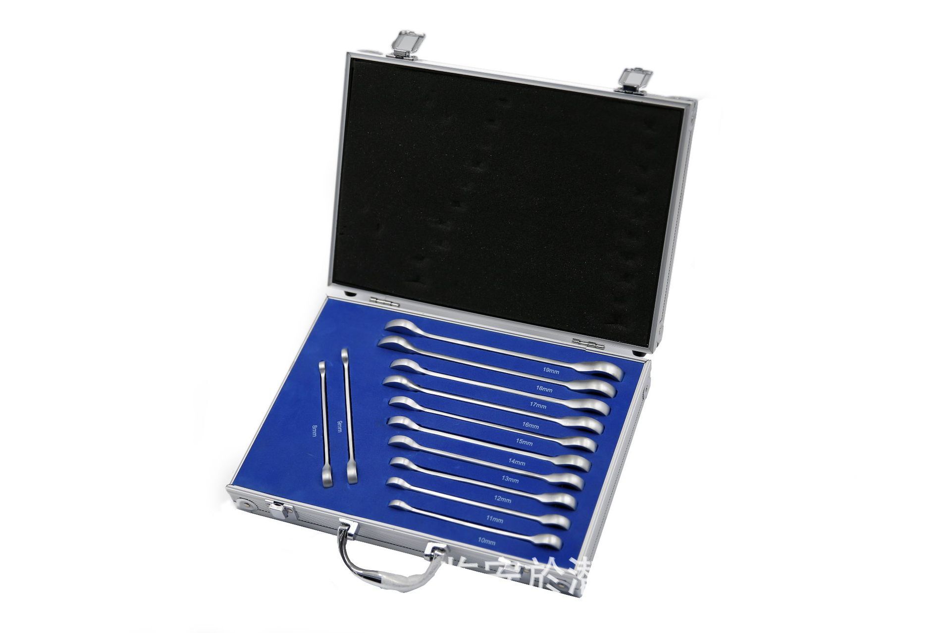 Wholesale of a group of 8-19mm sets of silver aluminium boxes with a double wrench for 12 sets of finished tools