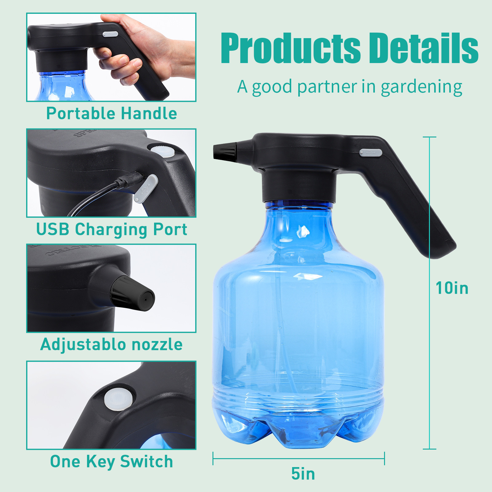 bi-đông điện 3L 3 L bình xịt nước