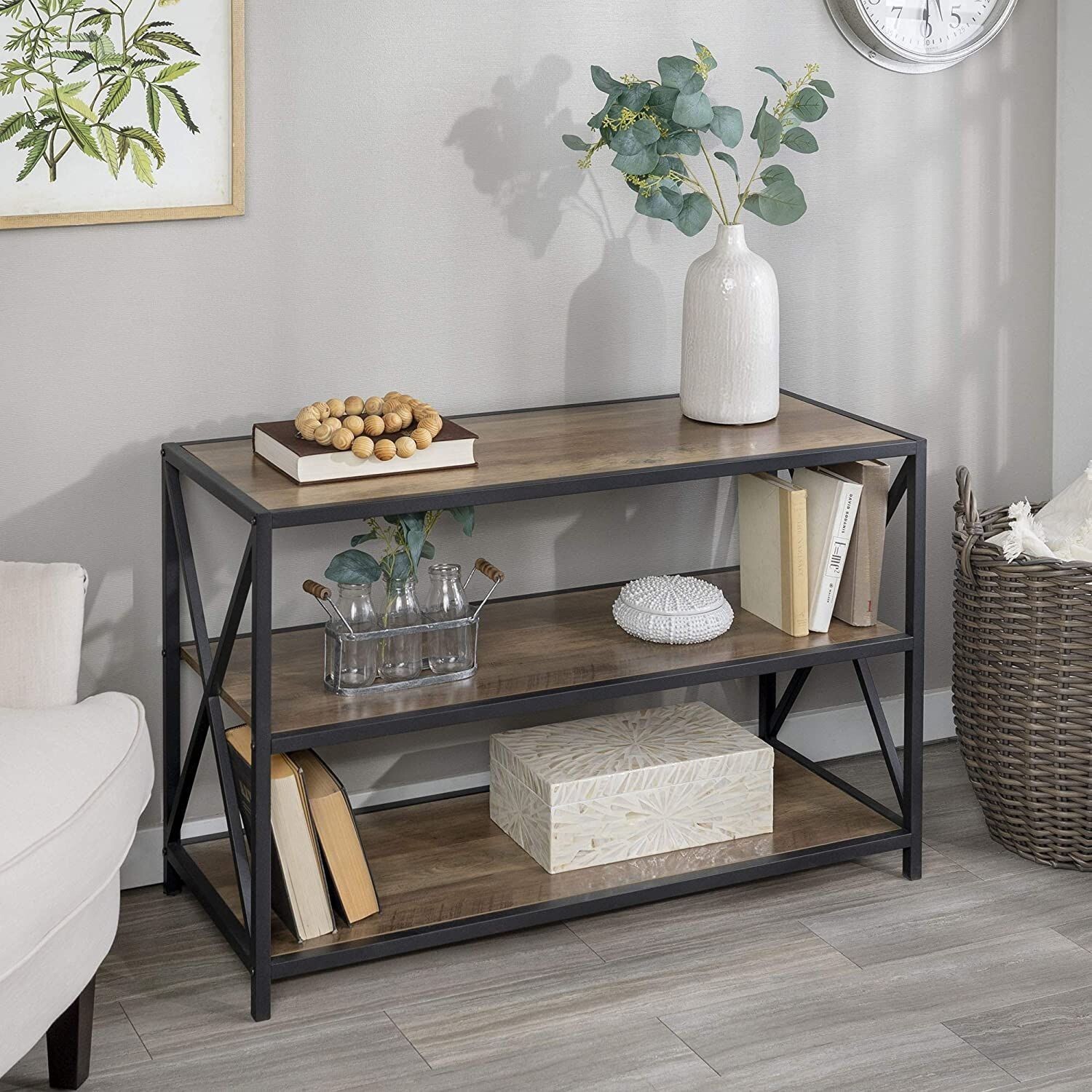 Two floors of floor shelf bedroom furniture in the locker room to display home-based small shelf kitchen racks