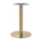 Two-person table-top table with a table full of gold for the foot of the mill's stainless steel-laced table.