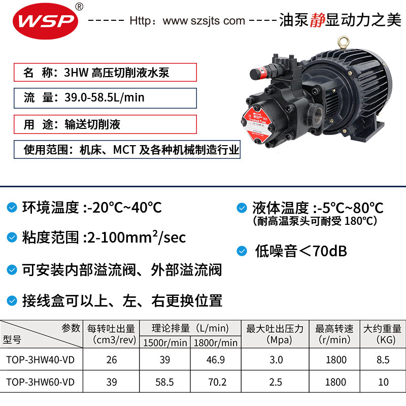 厂家直销 机床高压切削液水泵TOP-320HW-VD高压数控机床冷却水泵