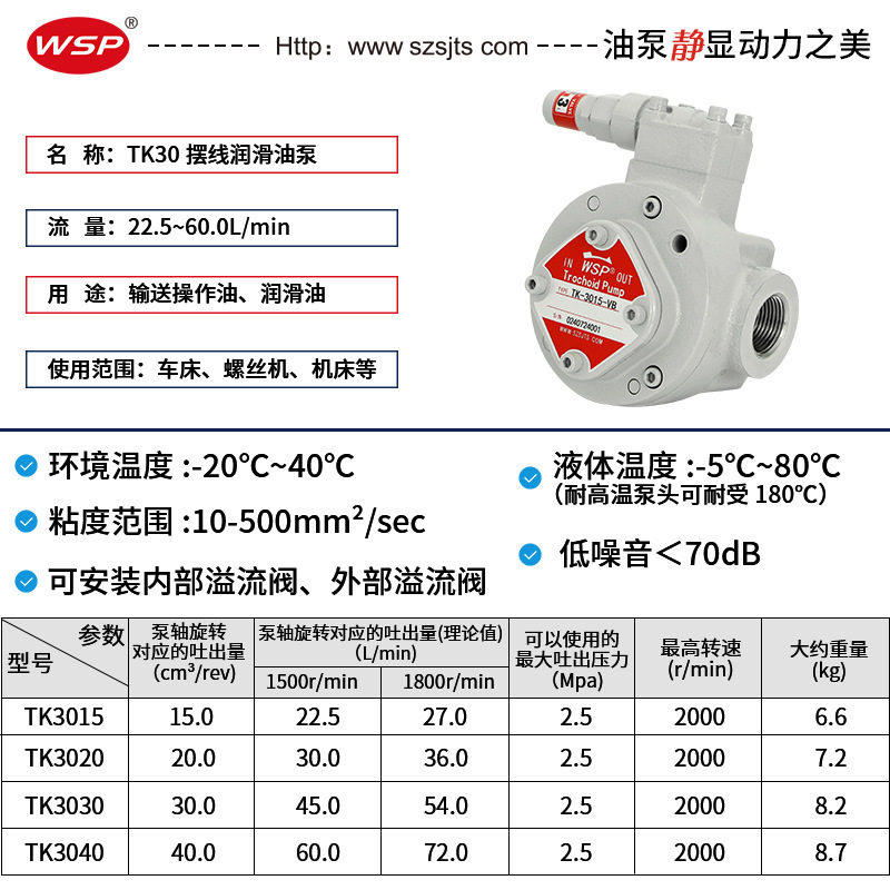 Taiwan Vision TK3015 TK3020 TK3030TK3040 Heavy oil pump