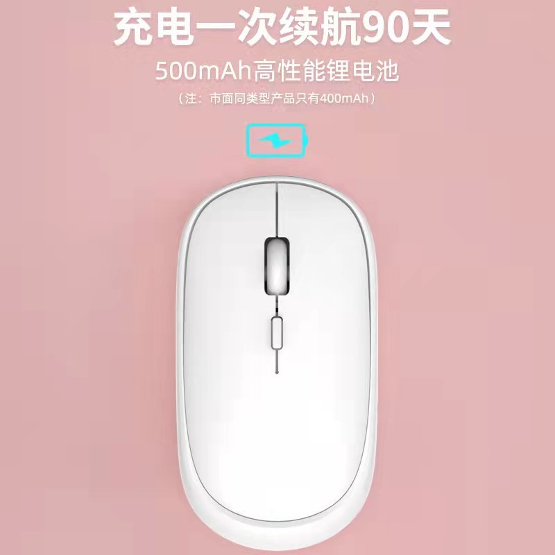 Charged wireless mouse. Silent boys and girls are cute and thin.