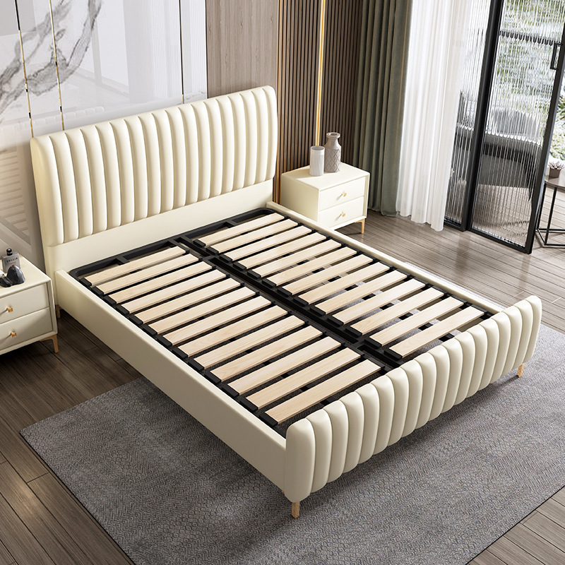 Light luxurious bed with a simple modern wind of 1.8 meters and a net of two-person ins.