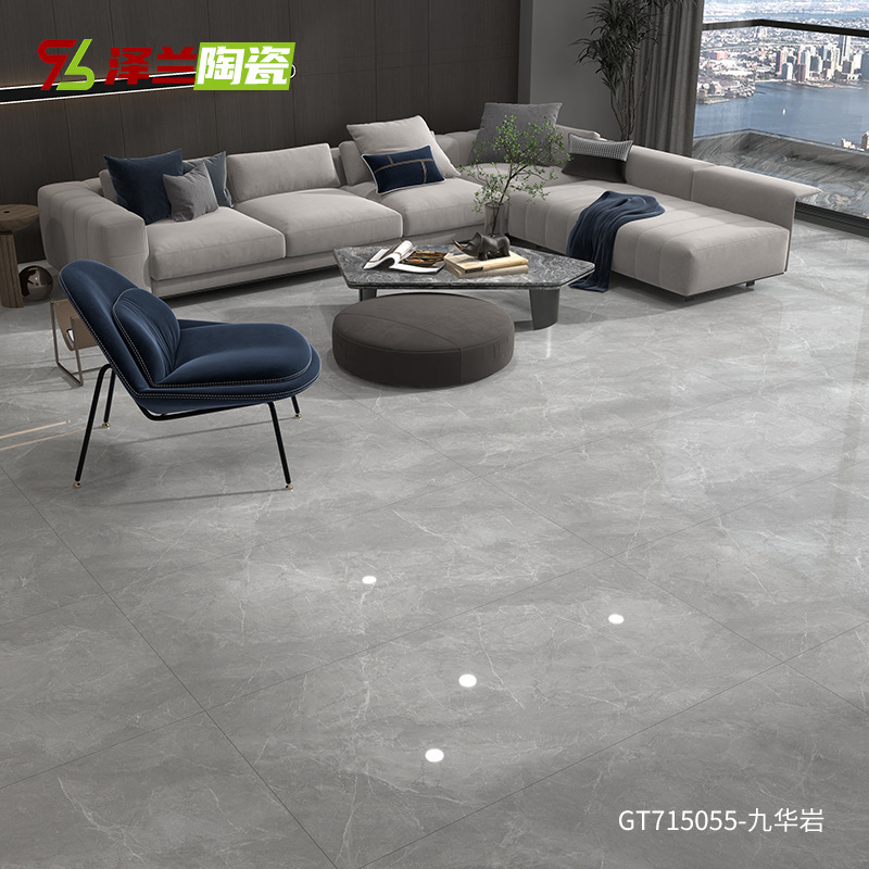 Modern, approximately 750 x 1500 floors, tiles of marble imitating marble bricks.