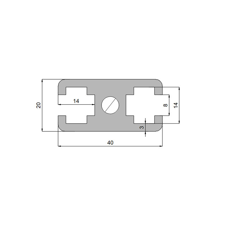 工业GB2040铝型材H型材框架边框机罩机架展示栏自动化设备工作台