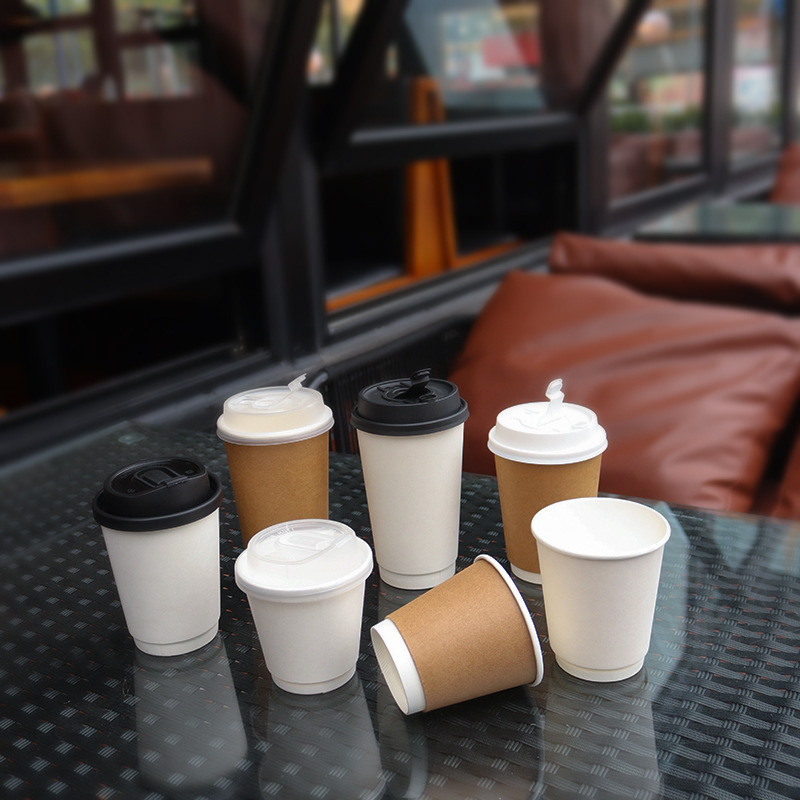 90 cal. 8oz coffee paper cups short and fat ins12 and 16 ounces double-story mid-and-heat net red %