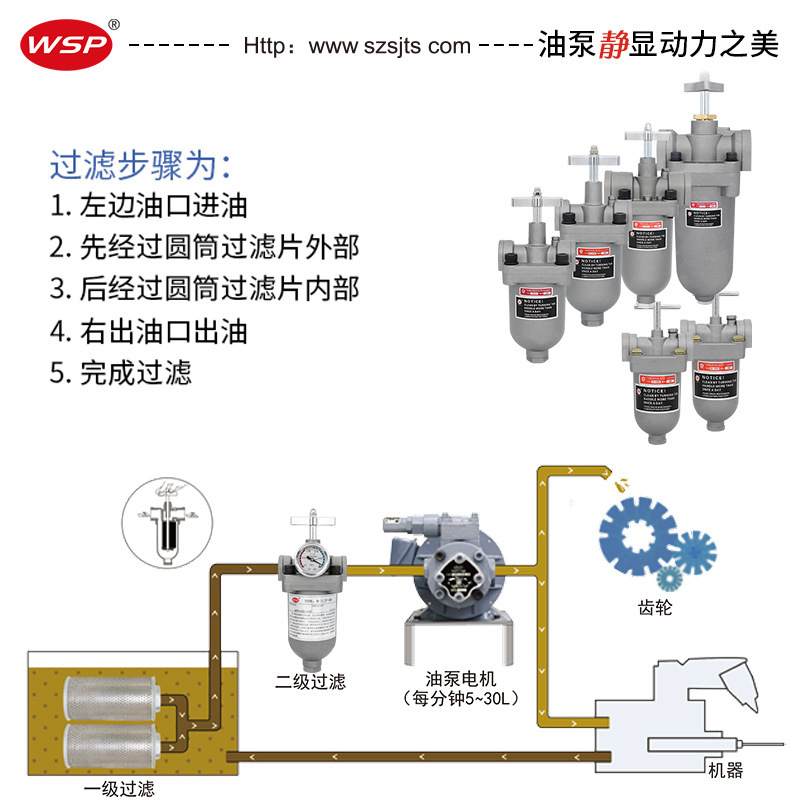 台湾同款自动油过滤器D-103 D-312 60目100目 油泵精密滤油器 WSP