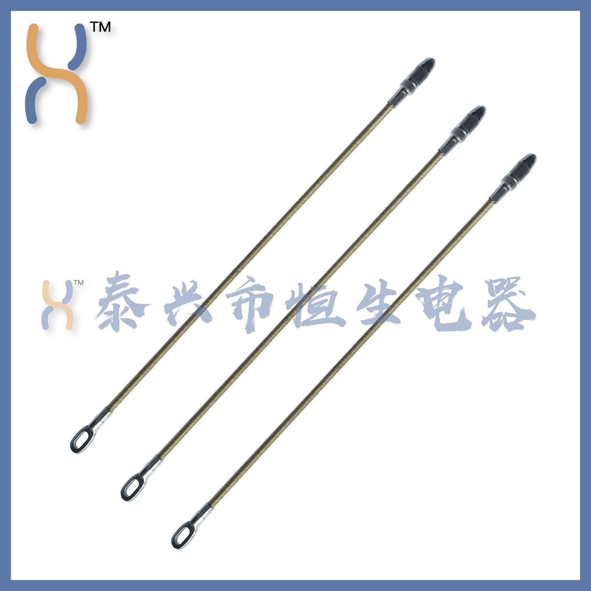 工廠金色金屬拉線杆引線杆穿線杆可拆卸頭彈簧杆彈簧頭33cm4.8mm