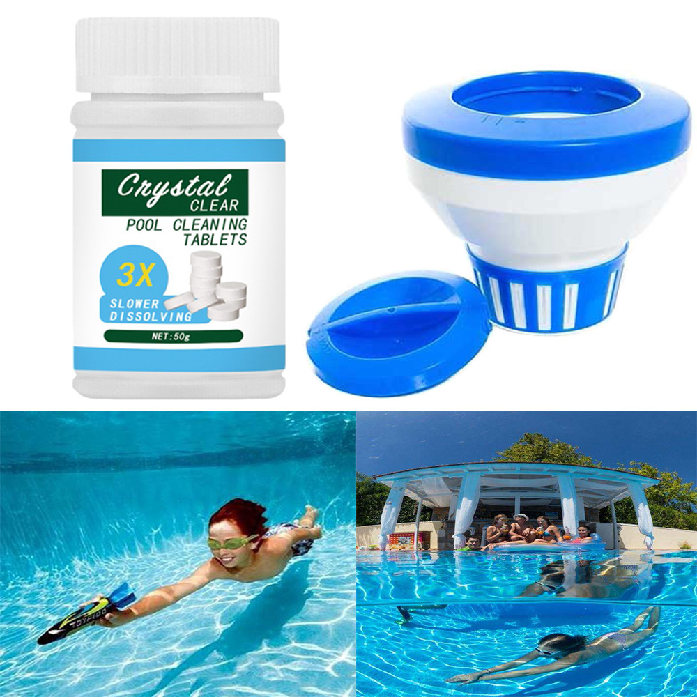 A 5-inch water pharmacist box is automatically dissolved in the cleaning of the transboundary swimming pool.