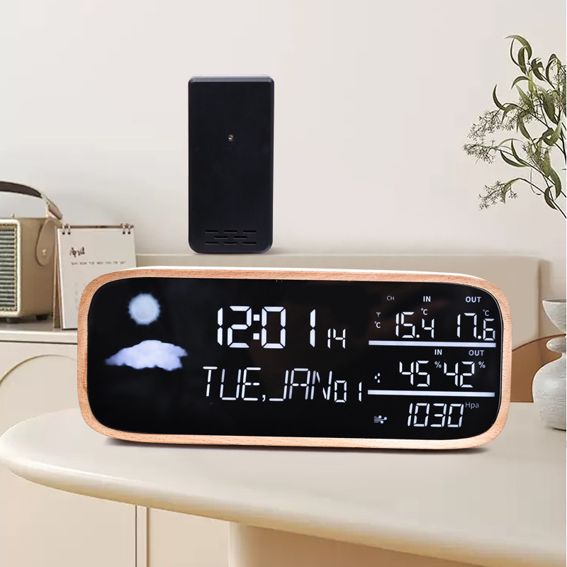 RF-screen weather clocks, weather forecasting alarm clocks for temperature detection in and out of the logs.