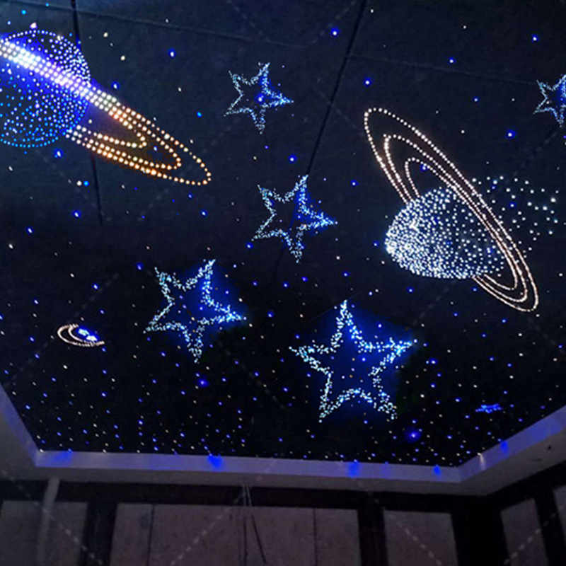 Customize the ceiling of the led family cinema with a slab of fibre-optics in a car full of stars.