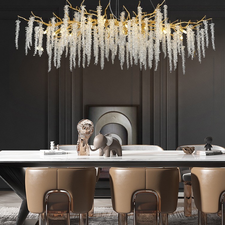 A post-modern light luxurious chandelier designer with a light luxurious high-end atmospheric Euro-French crystal lamp