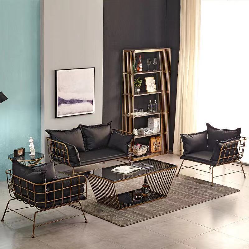 North European Iron Sofa Women's Clothes Office is a simple modern small-house couch.