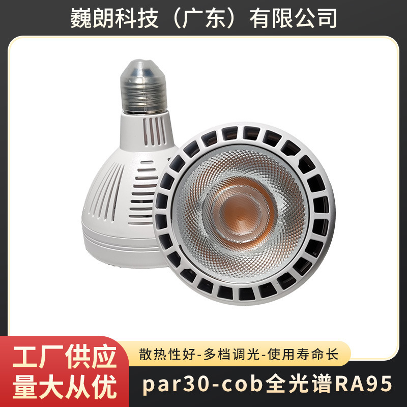 Commercial large-watt LED lighting PAR30-COB full-spectral Ra95 40W clothing store firing lights